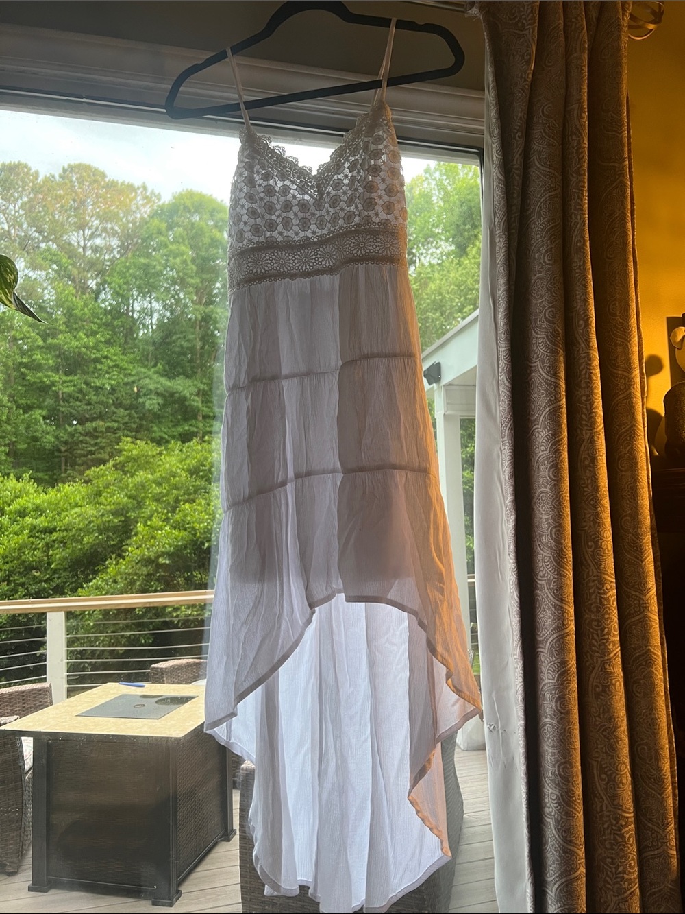 No Boundaries White High-Low Summer Dress